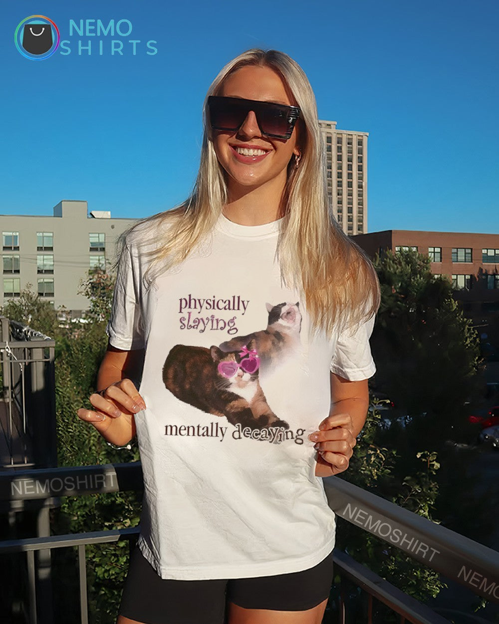 Physically slaying mentally decaying cats - Adult & Kids T-Shirts, Sweatshirts & Hoodies apparel design preview 4