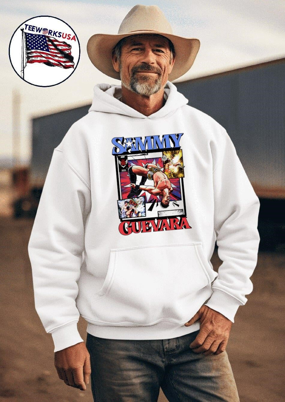Sammy Guevara comic graphic - Adult & Kids T-Shirts, Sweatshirts & Hoodies apparel design preview 2