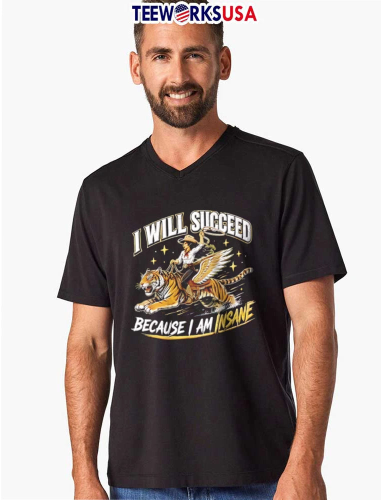 I Will Succeed Because Am Insane cowgirl riding - Adult & Kids T-Shirts, Sweatshirts & Hoodies apparel design preview 8