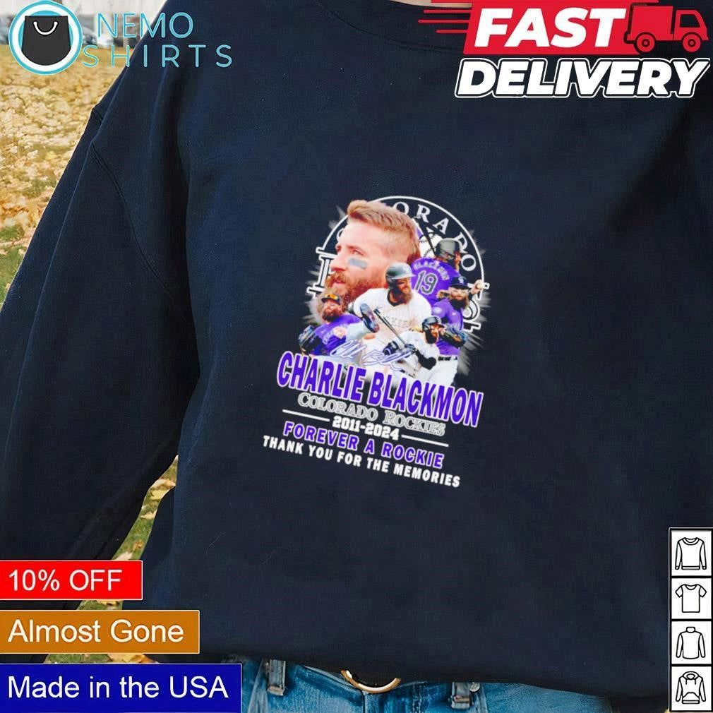 Charlie Blackmon Colorado Rockies 2011 2024 forever a - Adult & Kids T-Shirts, Sweatshirts & Hoodies apparel design preview 1