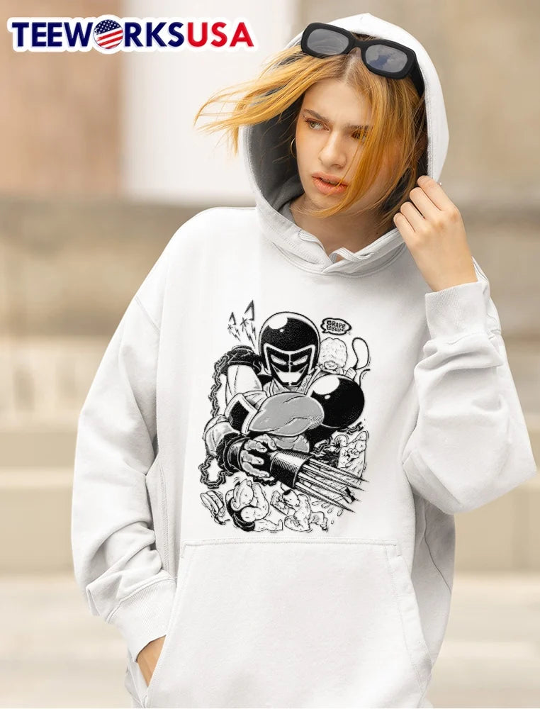Grape Brain Masked Cyborg Wrestler Spiked Claws - Adult & Kids T-Shirts, Sweatshirts & Hoodies apparel design preview 5