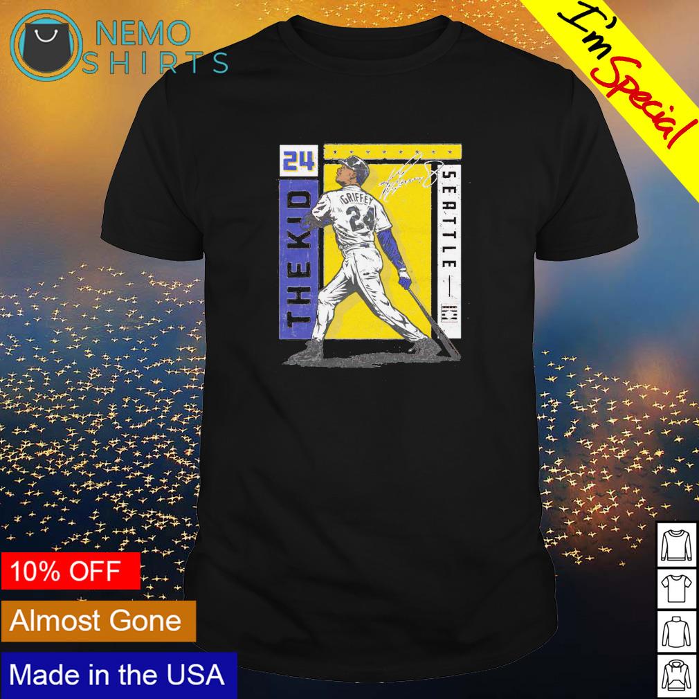 Seattle Mariners Ken Griffey Jr. card stat signature - Adult & Kids T-Shirts, Sweatshirts & Hoodies apparel design preview 1