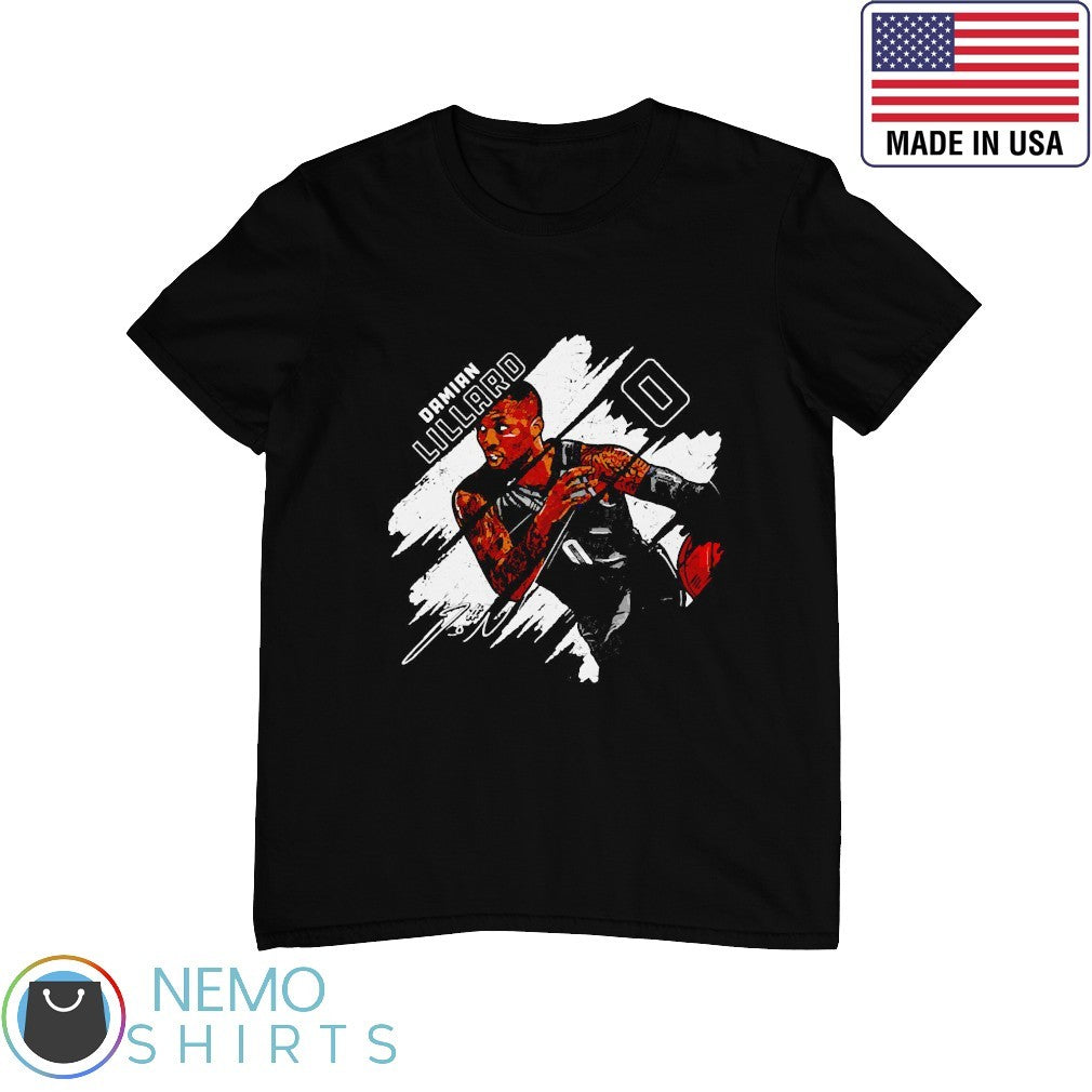Damian Lillard Portland Trail Blazers stripes - Adult & Kids T-Shirts, Sweatshirts & Hoodies apparel design preview 1