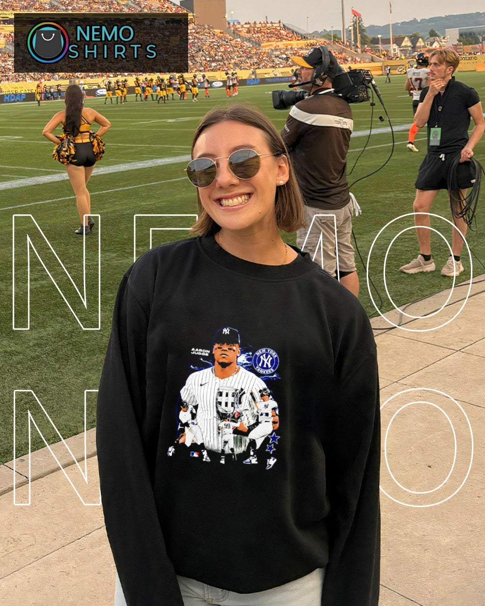 Aaron Judge New York Yankees player collage vintage - Adult & Kids T-Shirts, Sweatshirts & Hoodies apparel design preview 6