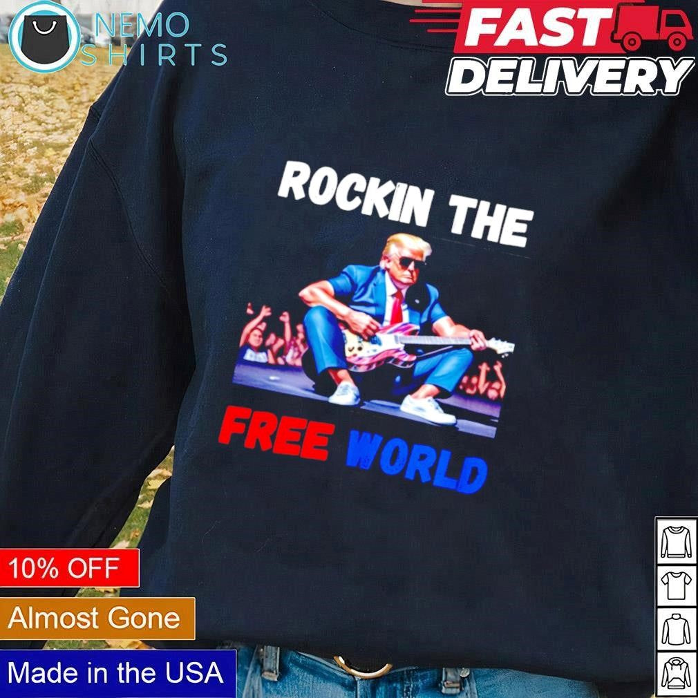 Trump rocking the free world - Adult & Kids T-Shirts, Sweatshirts & Hoodies apparel design preview 1