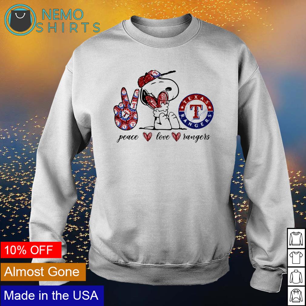 Snoopy peace love Texas Rangers - Adult & Kids T-Shirts, Sweatshirts & Hoodies product image 4