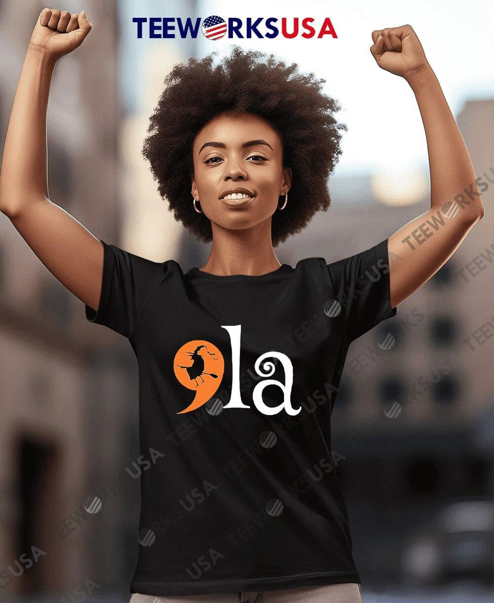 Women's comma LA witch halloween - Adult & Kids T-Shirts, Sweatshirts & Hoodies apparel design preview 4
