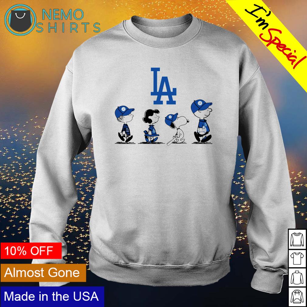 Peanuts characters Los Angeles Dodgers - Adult & Kids T-Shirts, Sweatshirts & Hoodies apparel design preview 4