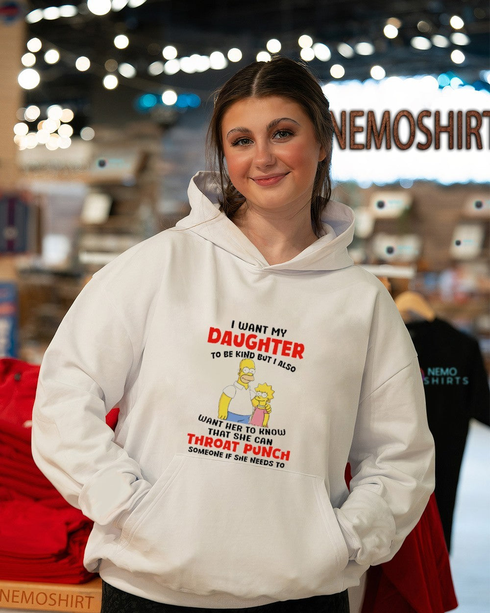 I want my daughter to be kind but also her know that - Adult & Kids T-Shirts, Sweatshirts & Hoodies apparel design preview 3