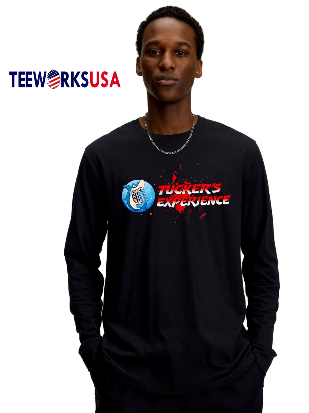 Tucker's Experience Shark Movie - Adult & Kids T-Shirts, Sweatshirts & Hoodies apparel design preview 4