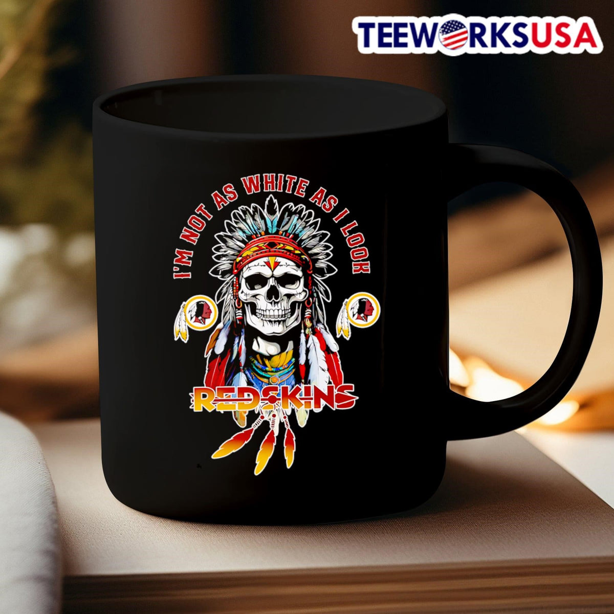 I'm not as white I look Washington Redskins - Adult & Kids T-Shirts, Sweatshirts & Hoodies apparel design preview 3