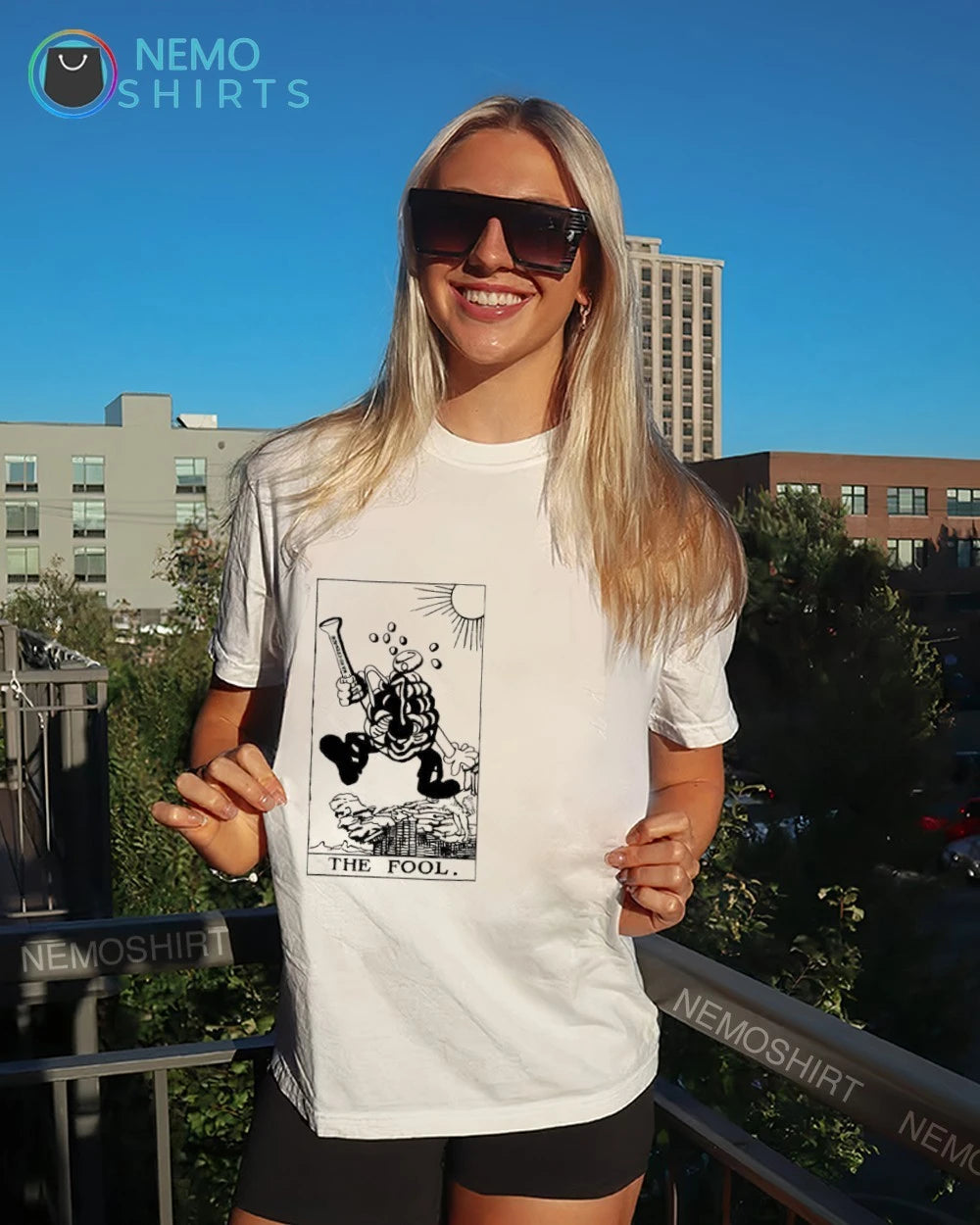 The Fool Hand Grenade Tarot Card Surreal - Adult & Kids T-Shirts, Sweatshirts & Hoodies apparel design preview 7