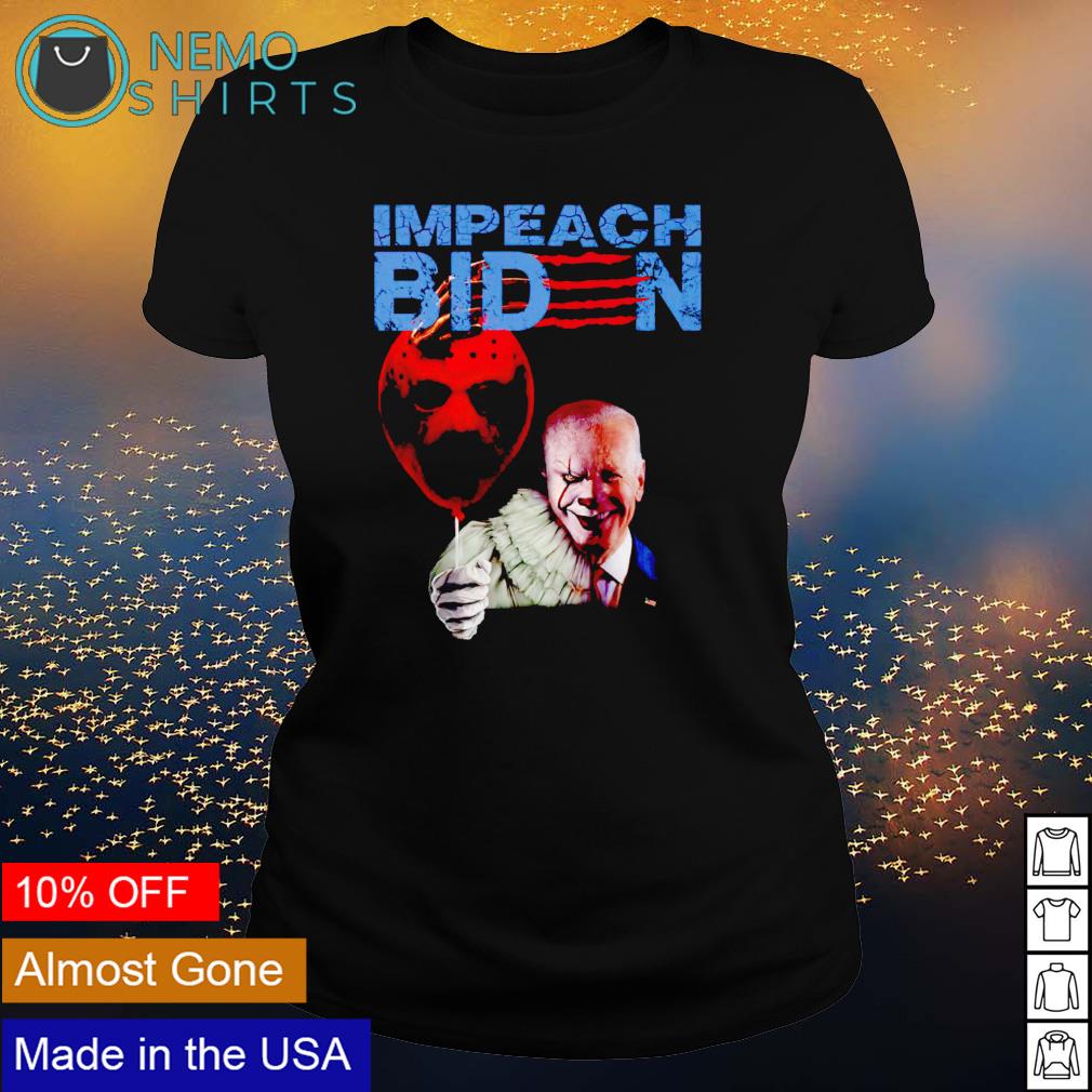 Pennywise Impeach Biden Jason Voorhees balloon - Adult & Kids T-Shirts, Sweatshirts & Hoodies apparel design preview 3