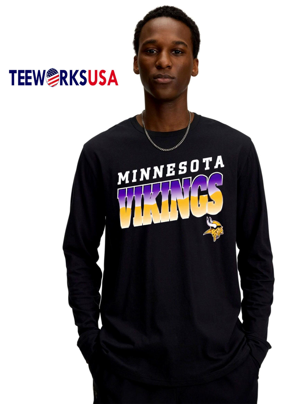 Minnesota Vikings Polished Franklin style - Adult & Kids T-Shirts, Sweatshirts & Hoodies apparel design preview 4
