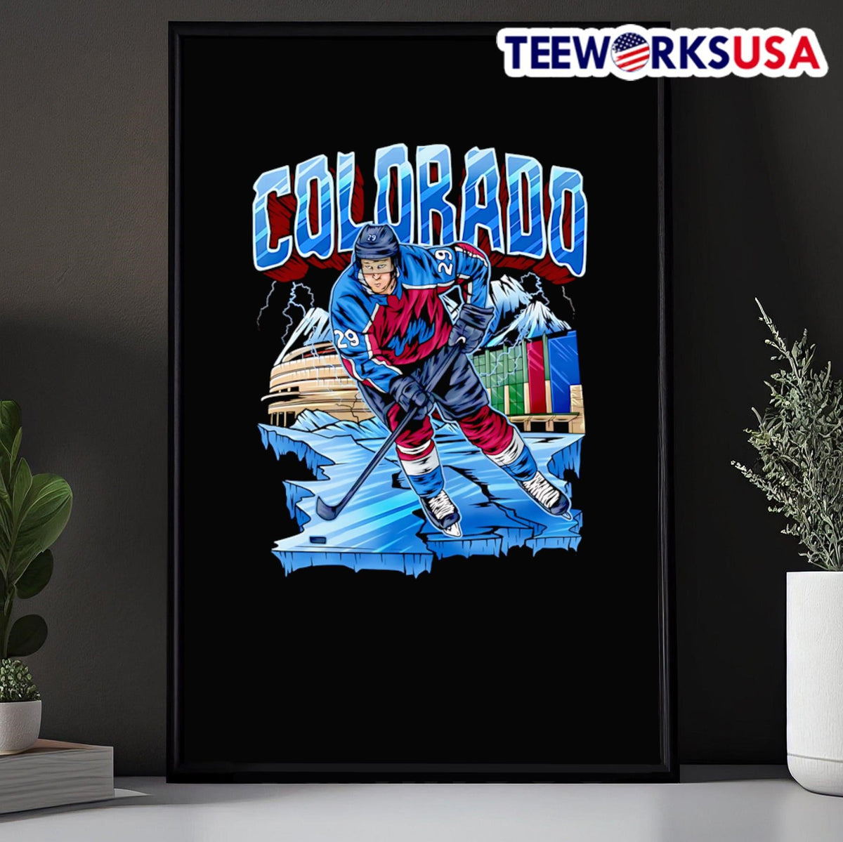 Colorado Hockey Graphic - Adult & Kids T-Shirts, Sweatshirts & Hoodies apparel design preview 5