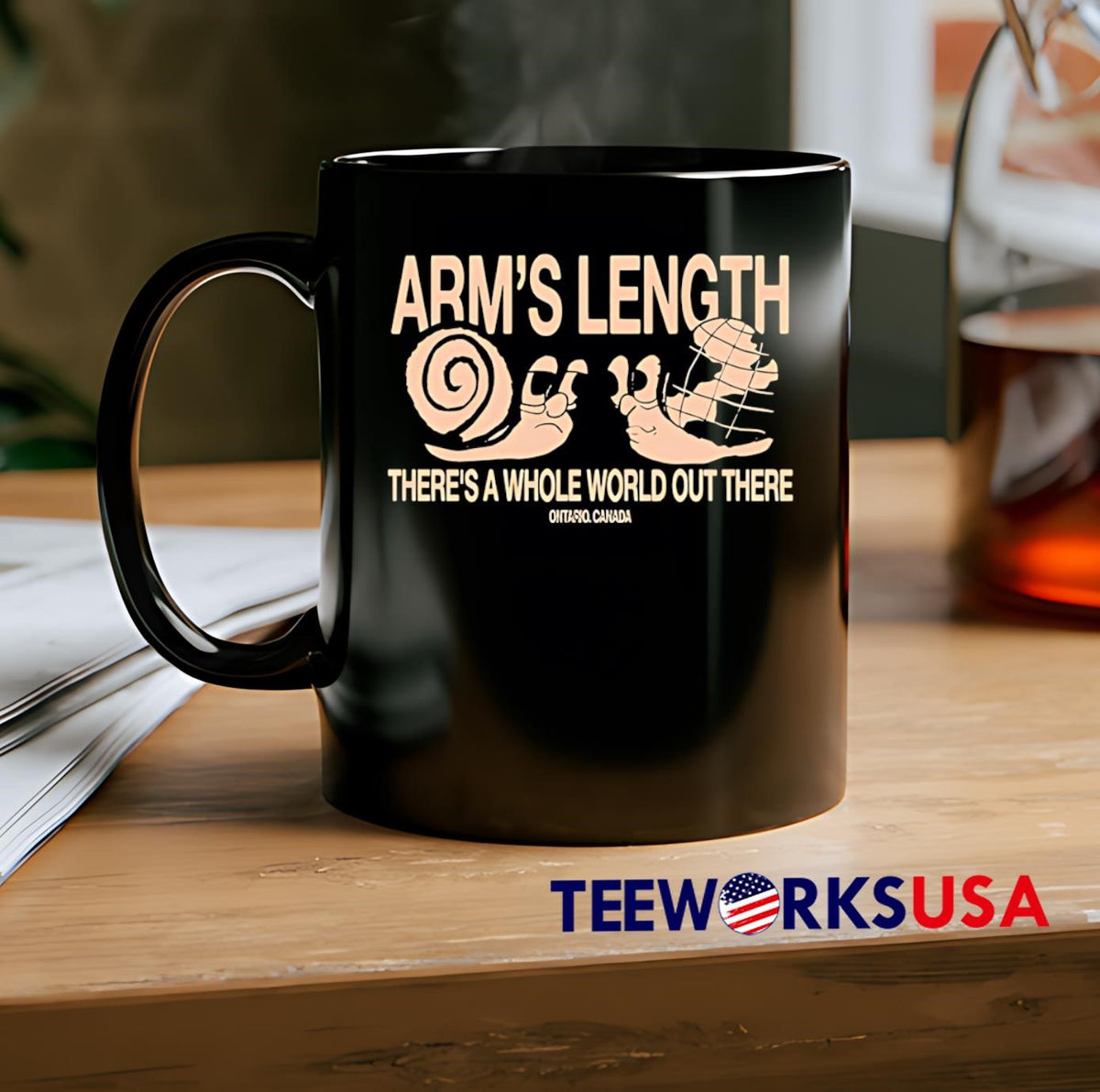 Arm's length snail there's a whole world out there - Adult & Kids T-Shirts, Sweatshirts & Hoodies apparel design preview 2