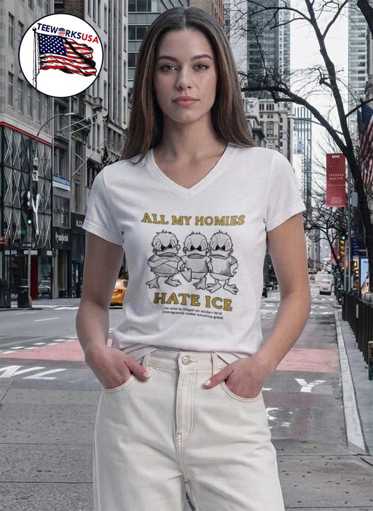 All My Homies Hate Ice Duck - Adult & Kids T-Shirts, Sweatshirts & Hoodies apparel design preview 7
