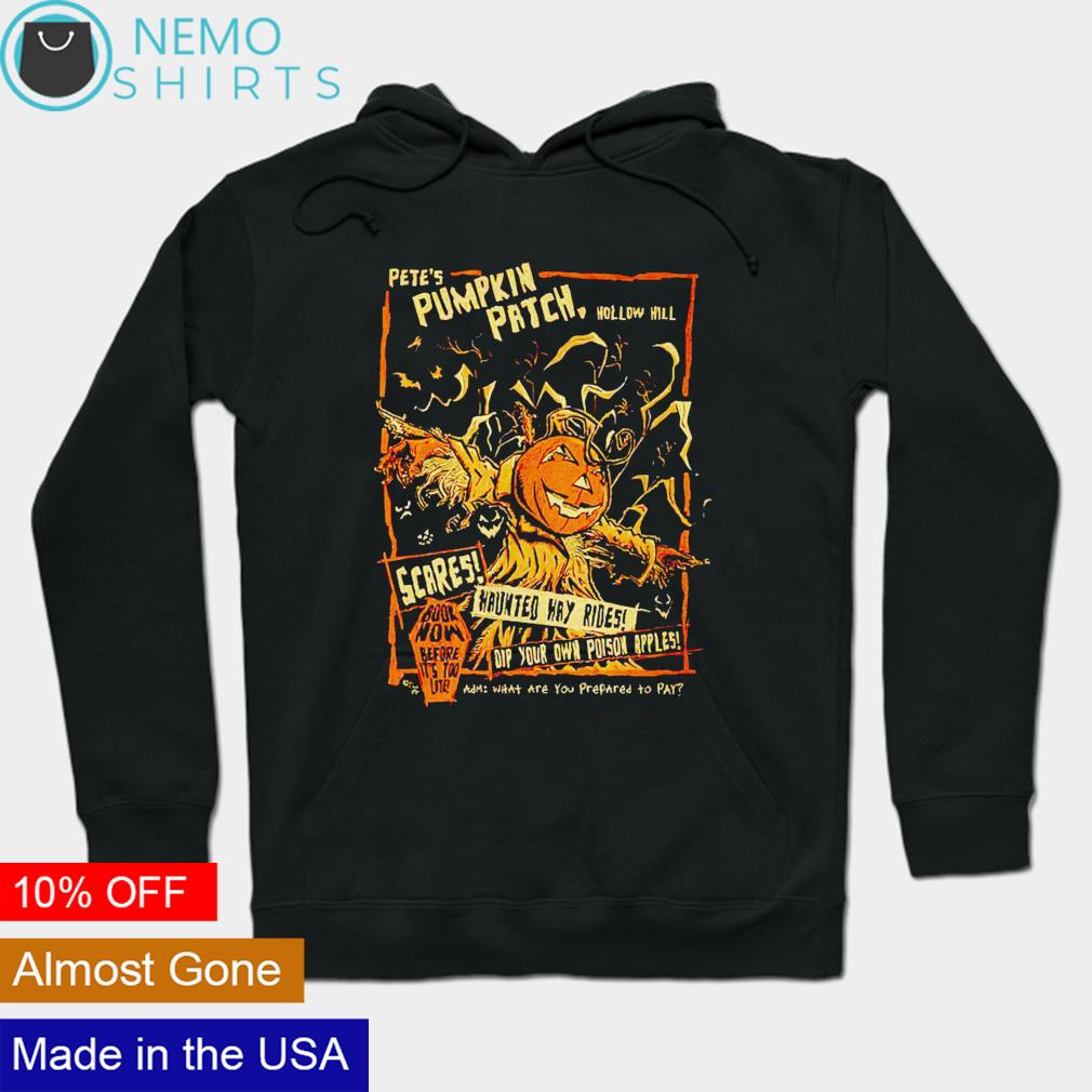 Pete's pumpkin patch Hollow Hill scares - Adult & Kids T-Shirts, Sweatshirts & Hoodies apparel design preview 2