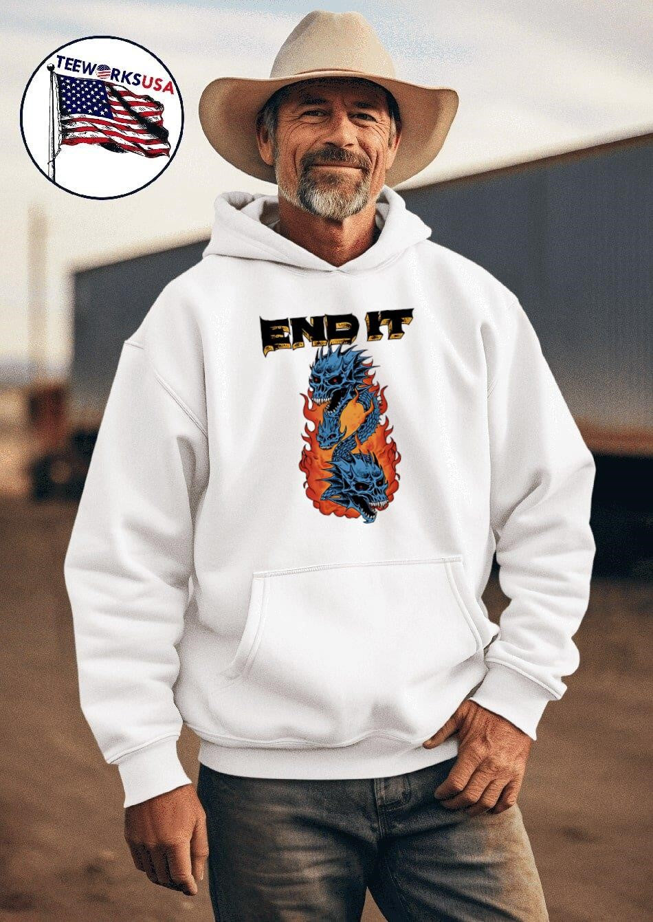 Holy Mountain Printing End It Dragons - Adult & Kids T-Shirts, Sweatshirts & Hoodies apparel design preview 2