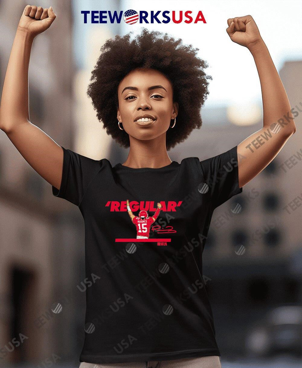 Patrick Mahomes 'regular' quarterback Chiefs - Adult & Kids T-Shirts, Sweatshirts & Hoodies apparel design preview 4