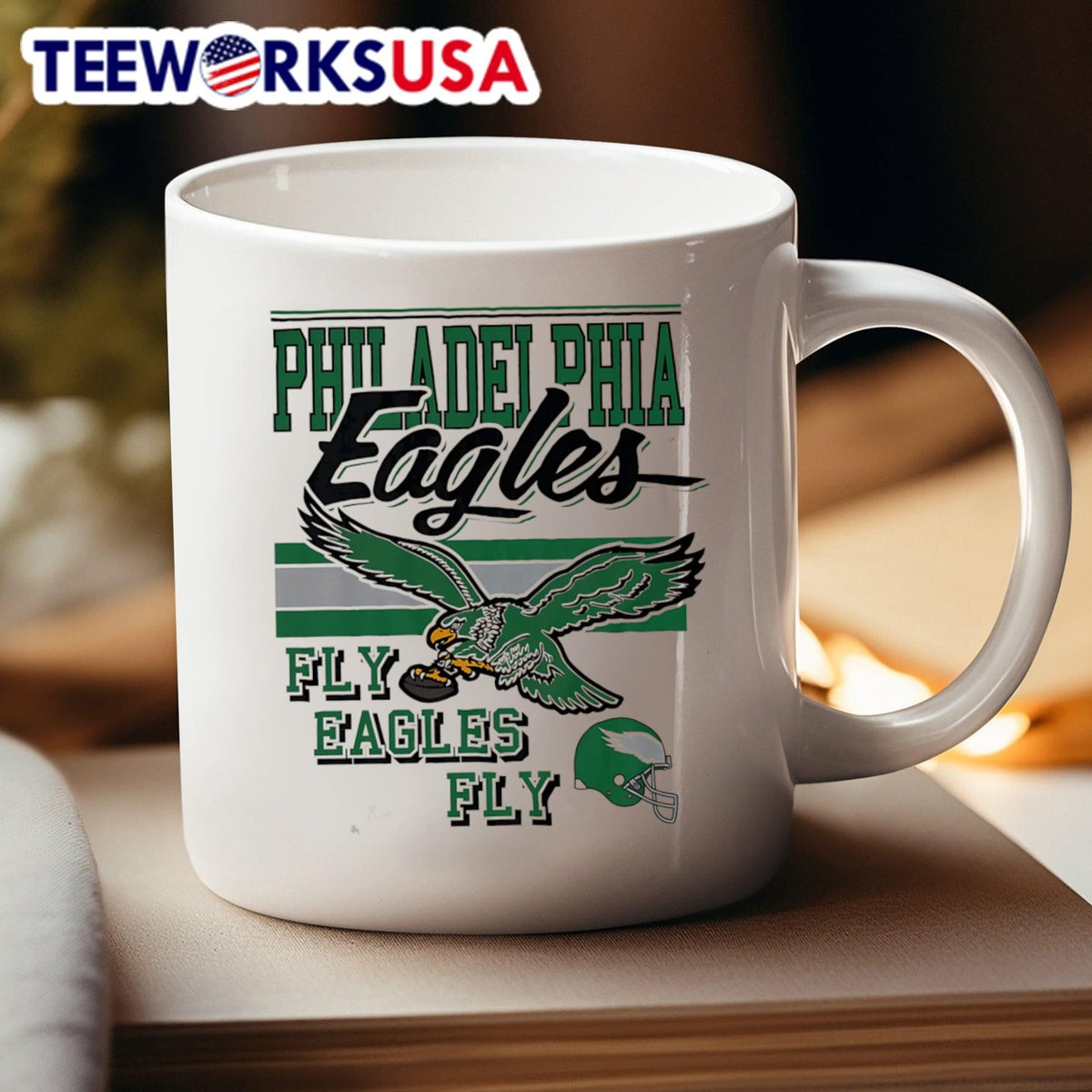 Philadelphia Eagles fly retro mascot - Adult & Kids T-Shirts, Sweatshirts & Hoodies apparel design preview 4