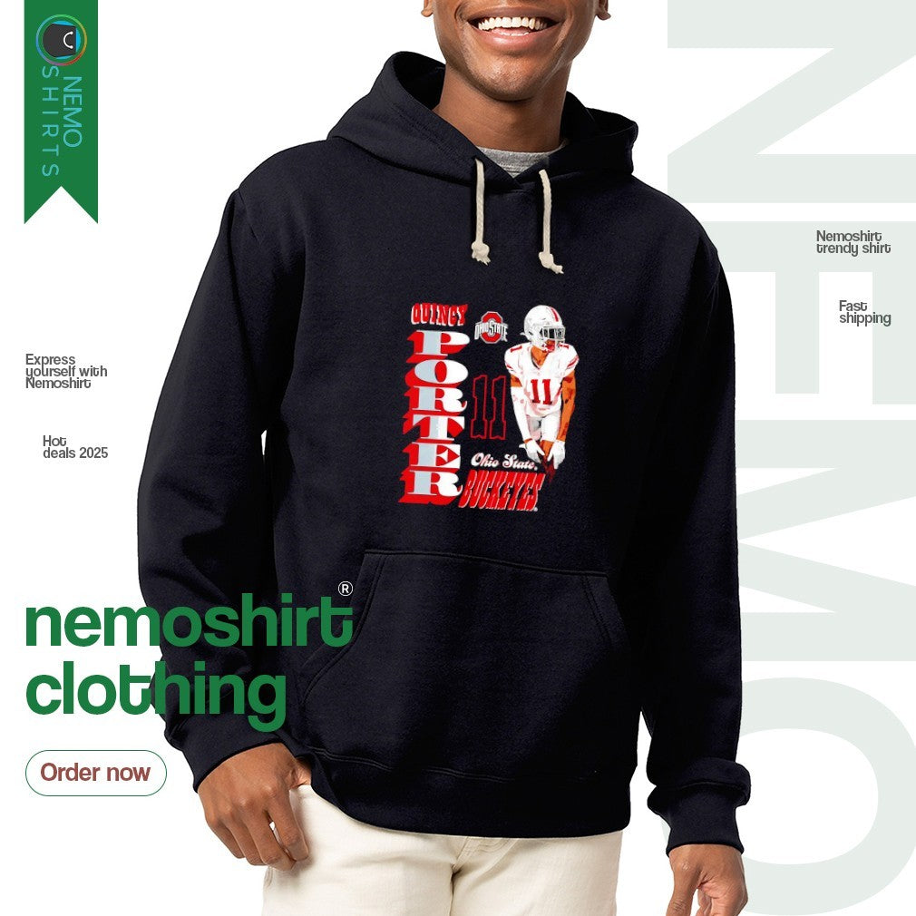 Quincy Porter Ohio State Buckeyes football player - Adult & Kids T-Shirts, Sweatshirts & Hoodies apparel design preview 2