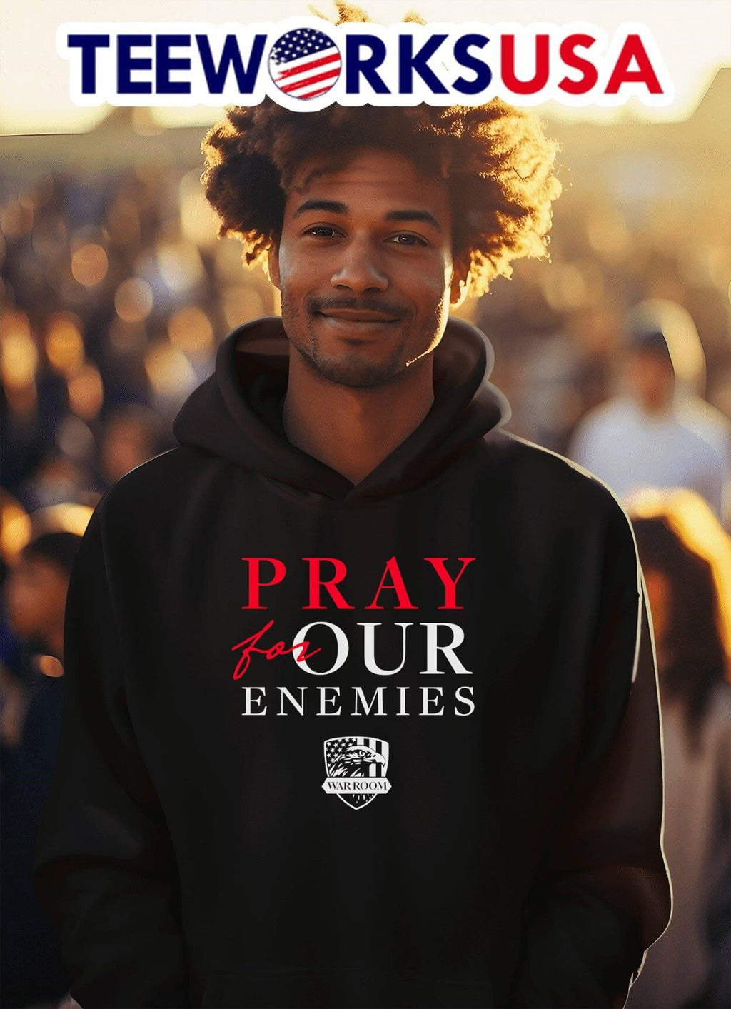 Pray For Our Enemies - Adult & Kids T-Shirts, Sweatshirts & Hoodies apparel design preview 2