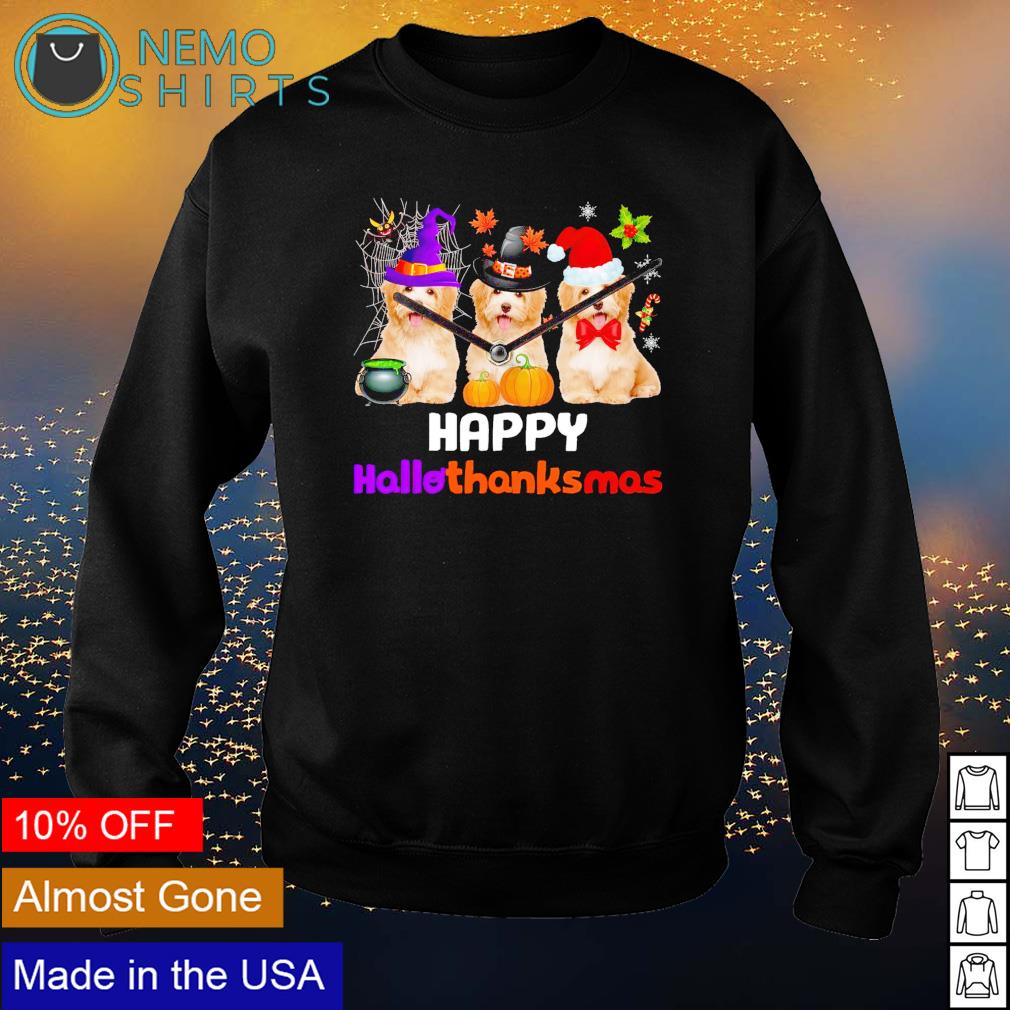 Cat happy Hallothanksmas - Adult & Kids T-Shirts, Sweatshirts & Hoodies apparel design preview 4