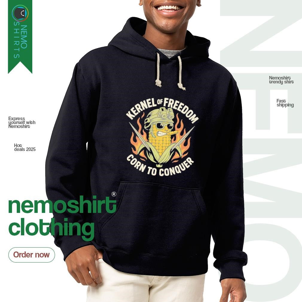 Kernel of freedom corn to conquer - Adult & Kids T-Shirts, Sweatshirts & Hoodies apparel design preview 2