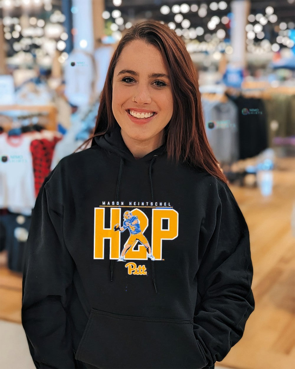 H2P Mason Heintschel Pittsburgh Panthers football - Adult & Kids T-Shirts, Sweatshirts & Hoodies apparel design preview 5