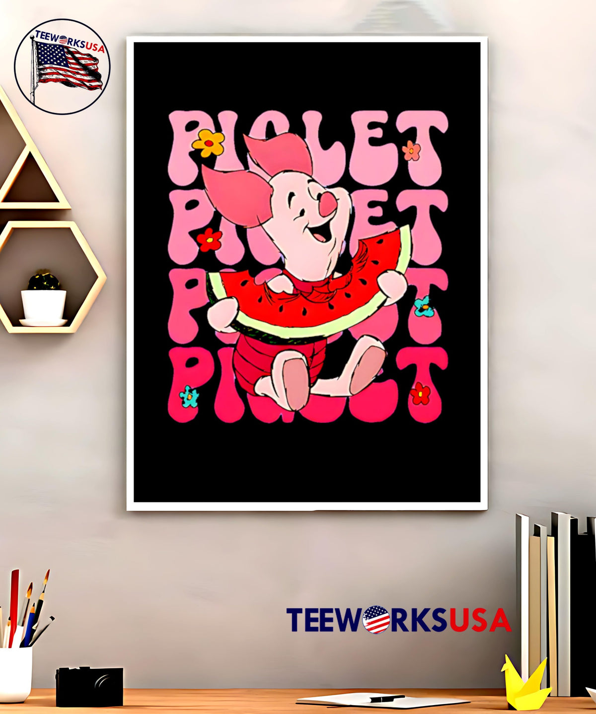 Piglet repeat cartoon cute - Adult & Kids T-Shirts, Sweatshirts & Hoodies apparel design preview 5