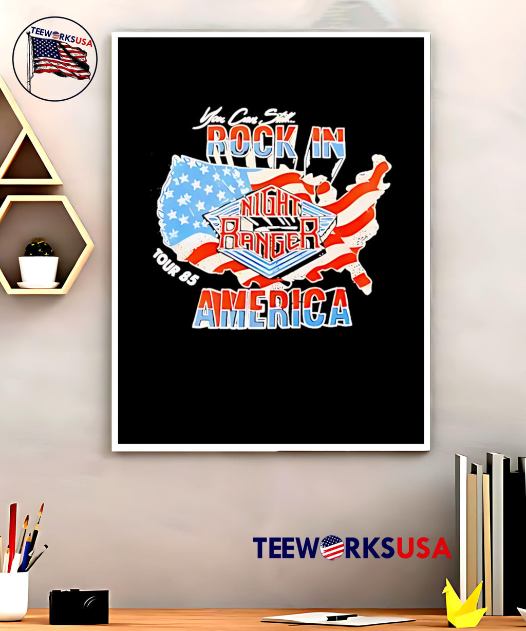 1985 tour vibes with classic rock energy - Adult & Kids T-Shirts, Sweatshirts & Hoodies apparel design preview 5