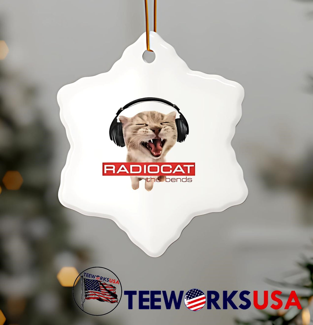 Radiocat the bends cat wearing headphones - Adult & Kids T-Shirts, Sweatshirts & Hoodies apparel design preview 7