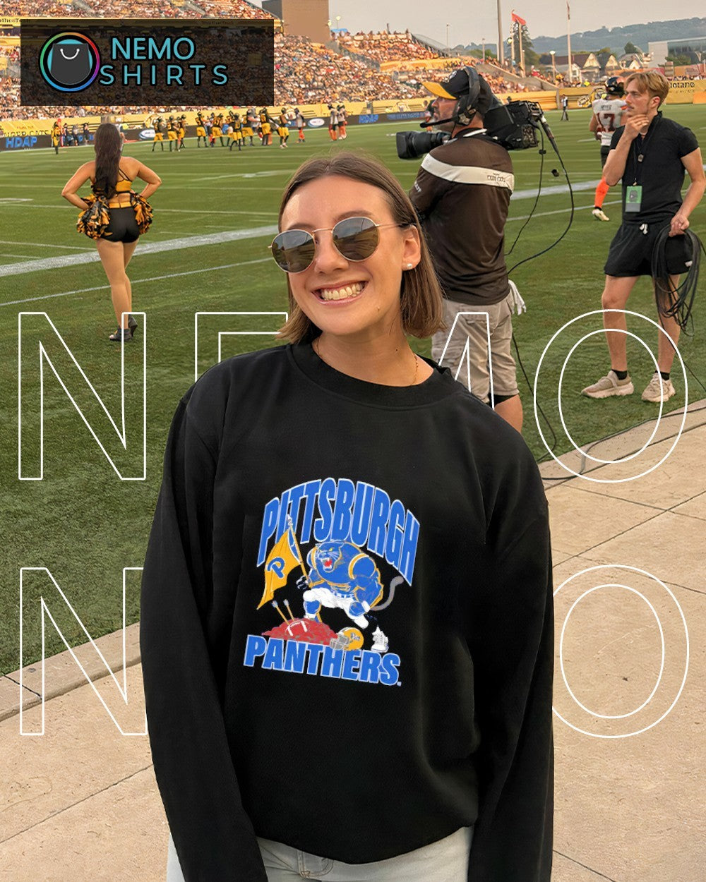 Pittsburgh Panthers mascot plant flag - Adult & Kids T-Shirts, Sweatshirts & Hoodies apparel design preview 6