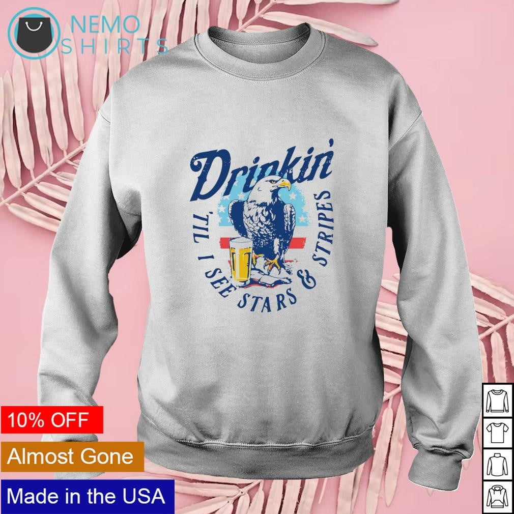 Eagle drinking' till I see stars and stripes - Adult & Kids T-Shirts, Sweatshirts & Hoodies apparel design preview 3