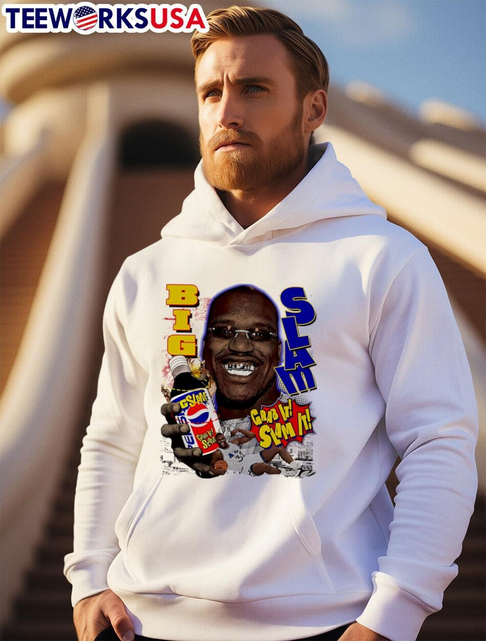 Big Slam Shaq Pepsi - Adult & Kids T-Shirts, Sweatshirts & Hoodies apparel design preview 2