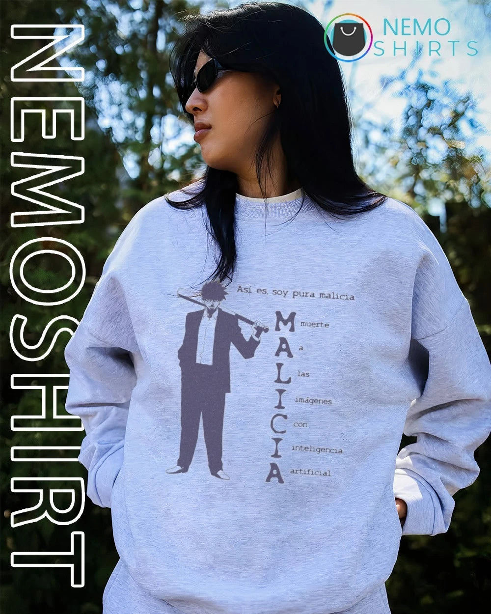 Hiromi Malicia Pura Quote anime - Adult & Kids T-Shirts, Sweatshirts & Hoodies apparel design preview 2