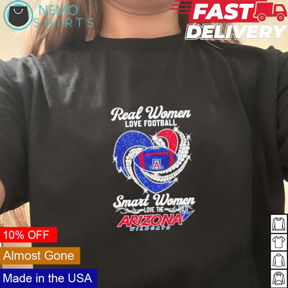 Real women love football smart the Arizona ildcats - Adult & Kids T-Shirts, Sweatshirts & Hoodies apparel design preview 3