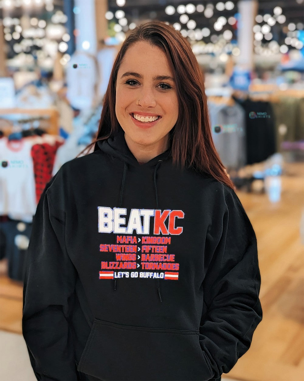 Buffalo Bills beat KC Mafia kingdom let's go - Adult & Kids T-Shirts, Sweatshirts & Hoodies apparel design preview 5