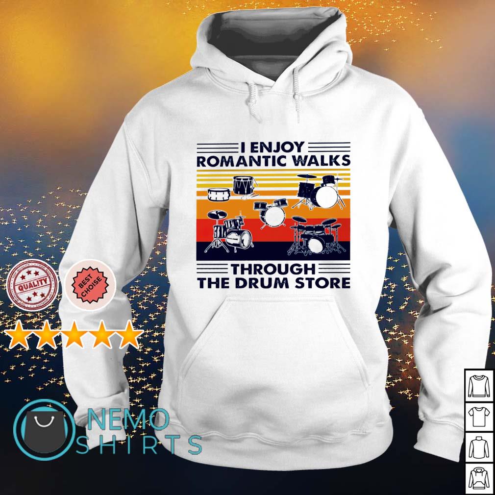 I enjoy romantic walks through the drum store - Adult & Kids T-Shirts, Sweatshirts & Hoodies apparel design preview 2