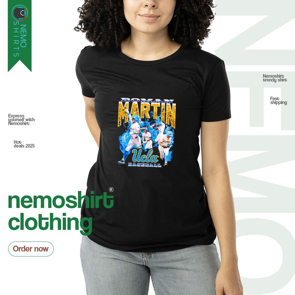 Roman Martin Ucla Bruins baseball vintage graphic - Adult & Kids T-Shirts, Sweatshirts & Hoodies apparel design preview 3