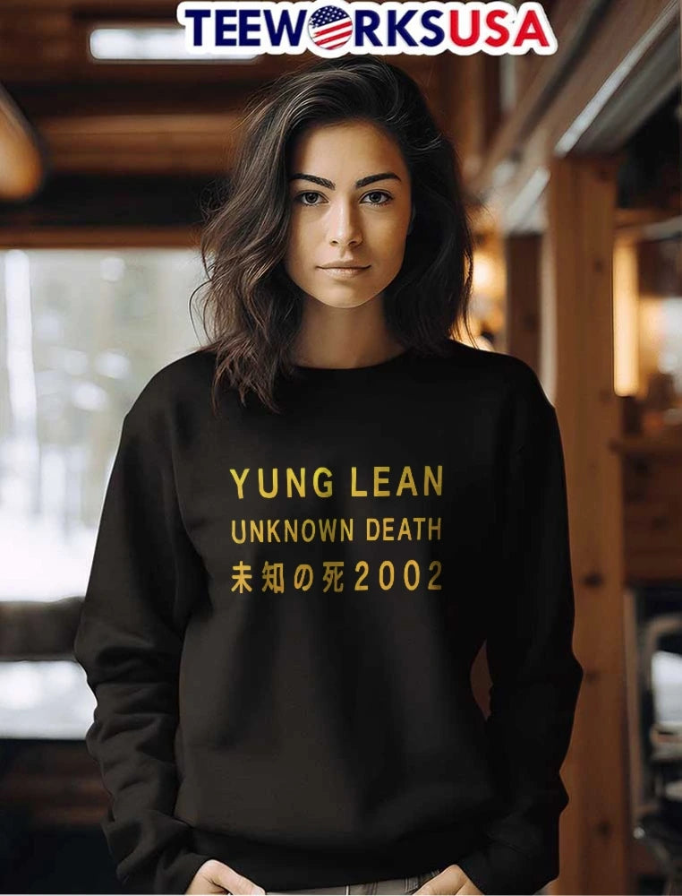 Unknown Death Yung Lean 2002 Yellow Japanese Kanji - Adult & Kids T-Shirts, Sweatshirts & Hoodies apparel design preview 7