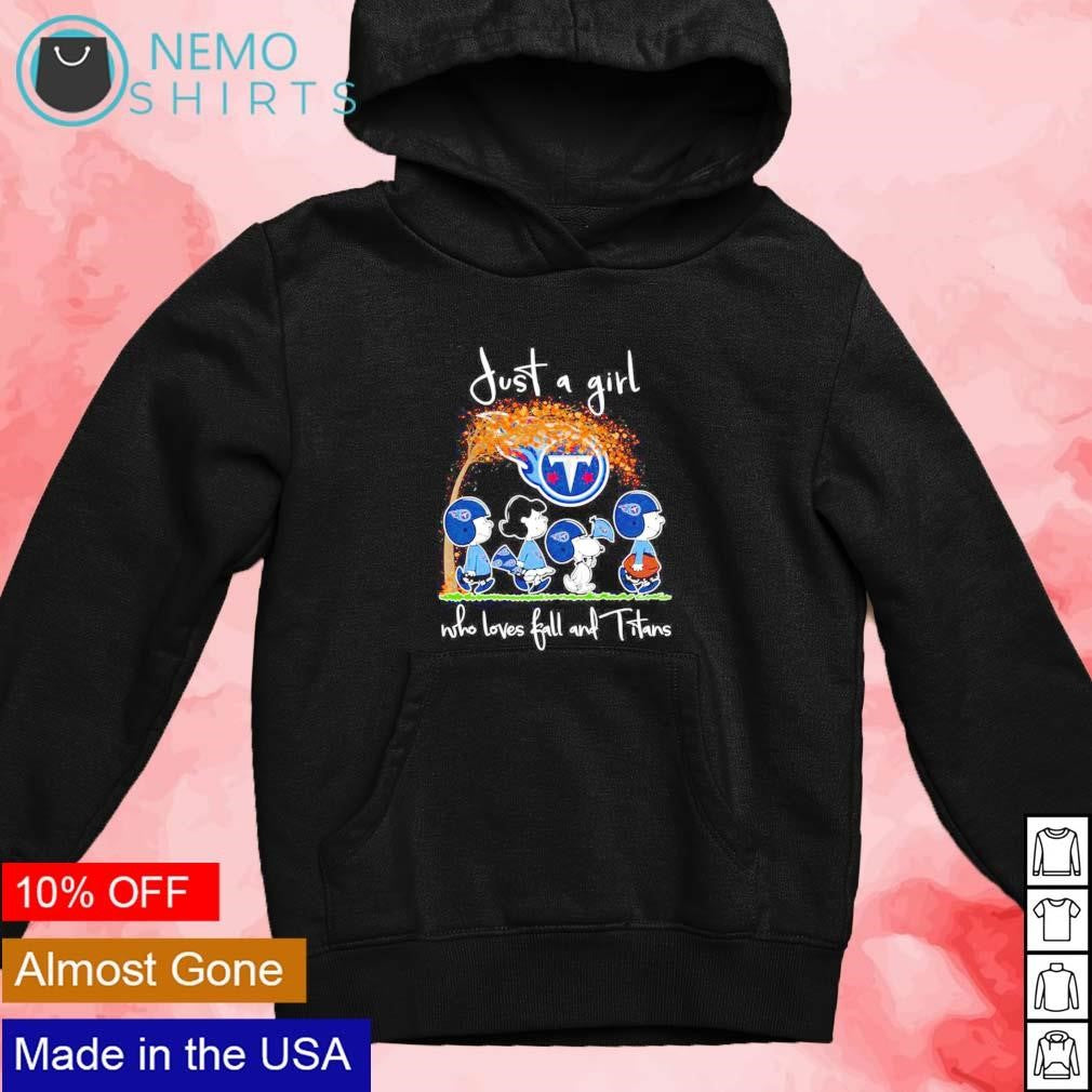 Just a girl who loves fall and Titans Peanuts - Adult & Kids T-Shirts, Sweatshirts & Hoodies apparel design preview 2