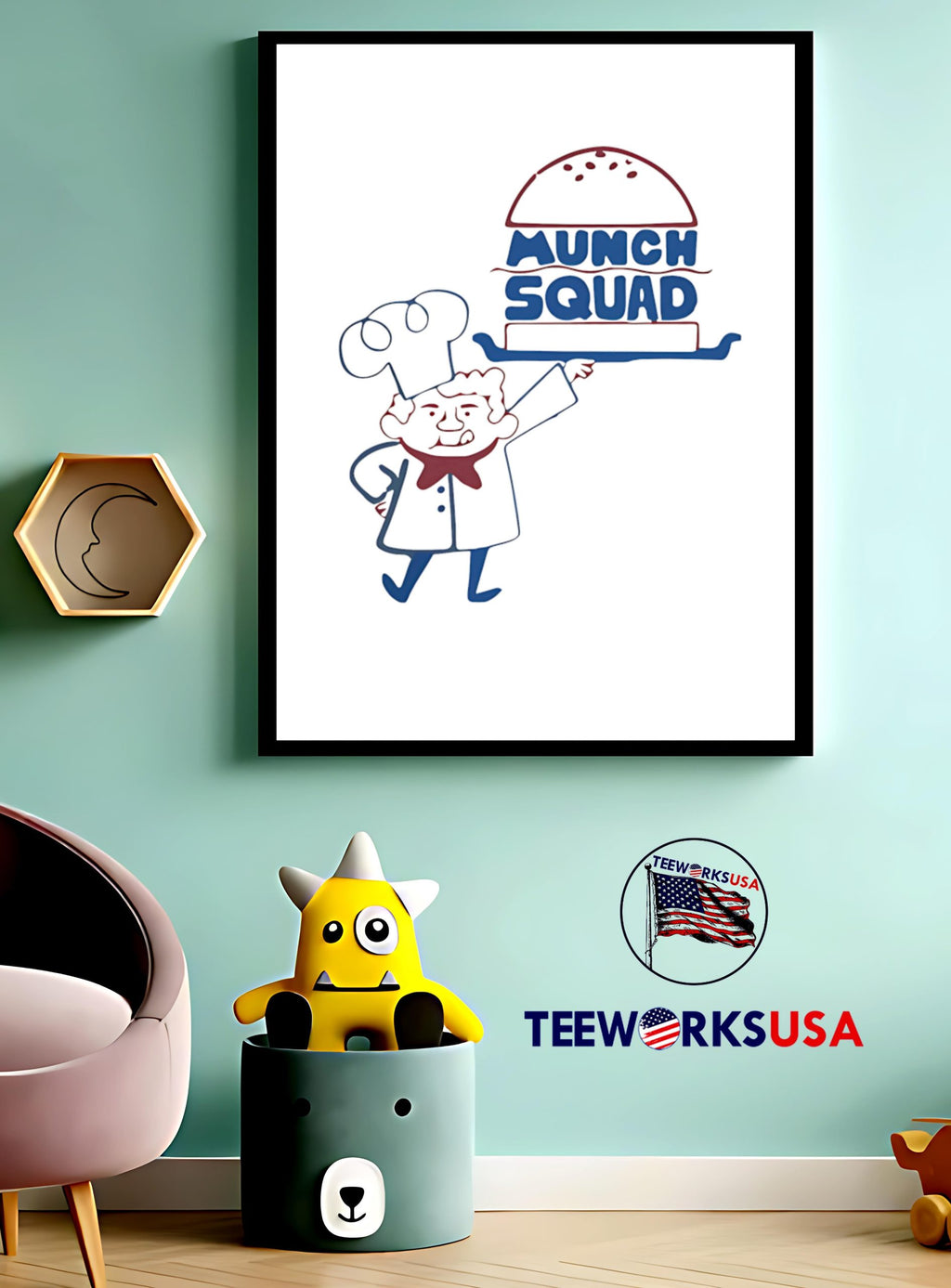 Munch Squad chef - Adult & Kids T-Shirts, Sweatshirts & Hoodies apparel design preview 3