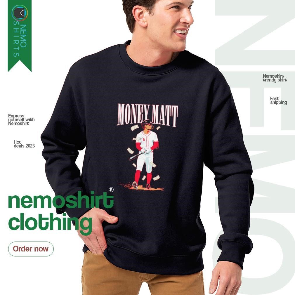 Money Matt McLain Cincinnati Reds - Adult & Kids T-Shirts, Sweatshirts & Hoodies apparel design preview 4