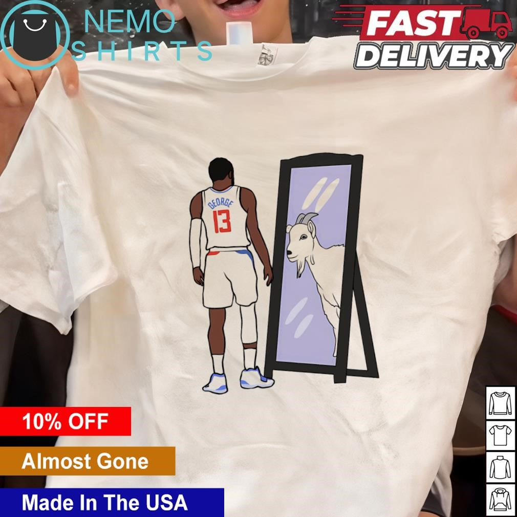 Paul George 13 Los Angeles Clippers mirror goat - Adult & Kids T-Shirts, Sweatshirts & Hoodies apparel design preview 1