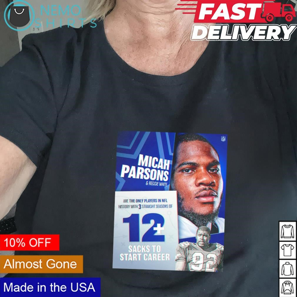 Micah Parsons Dallas Cowboys only player with 3 - Adult & Kids T-Shirts, Sweatshirts & Hoodies apparel design preview 2