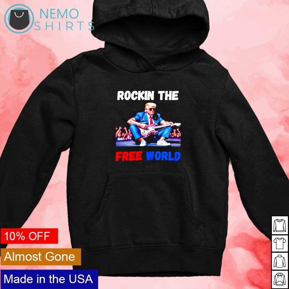 Trump rocking the free world - Adult & Kids T-Shirts, Sweatshirts & Hoodies apparel design preview 2