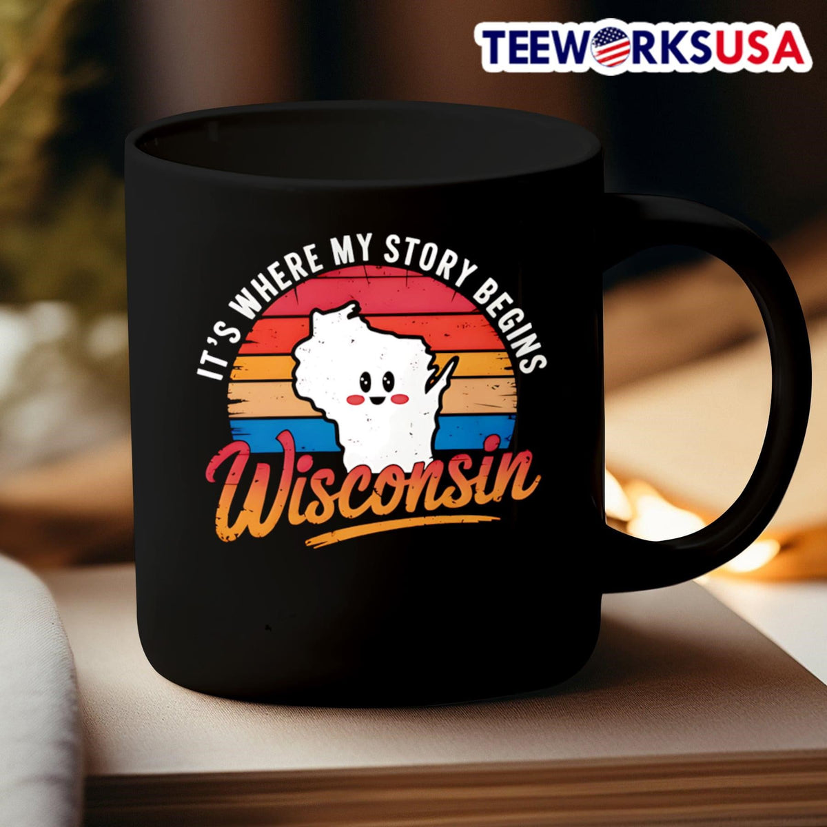 It's where my story begins Wisconsin vintage - Adult & Kids T-Shirts, Sweatshirts & Hoodies apparel design preview 3