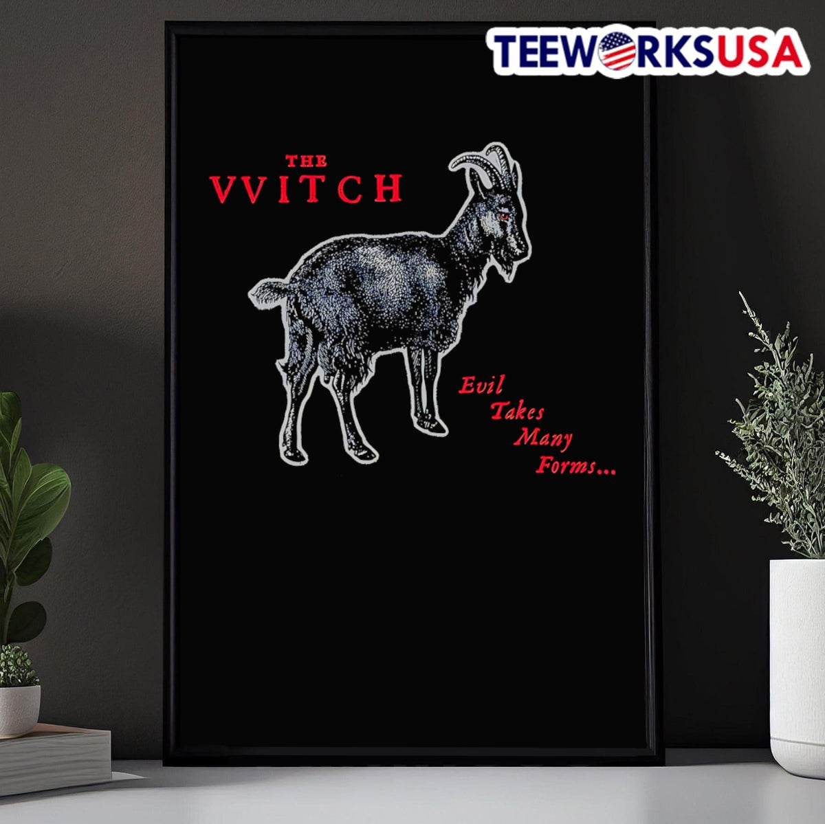 The witch evil takes many forms goat - Adult & Kids T-Shirts, Sweatshirts & Hoodies apparel design preview 5